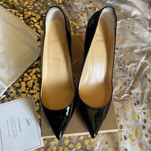Christian Louboutin Size 42.5 Pigalle 85 mm Pumps Patent calf leather Black